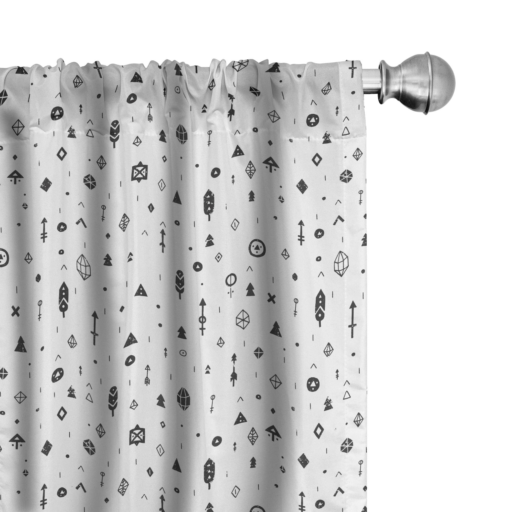 Ambesonne Tribal Black and White Curtains - 28