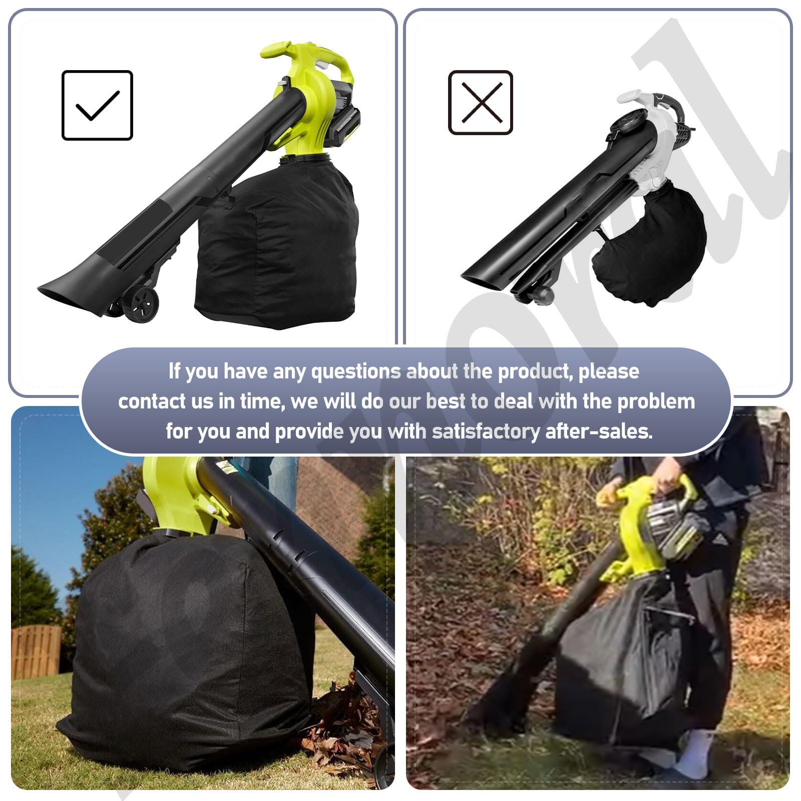 RYOBI 40V Cordless Leaf Vacuum Vac Attack Bag 205110001 - Compatible with RY40405 & RY40405VNM Models | Perfect for Yard Cleanup, Leaf Collection & Outdoor Maintenance