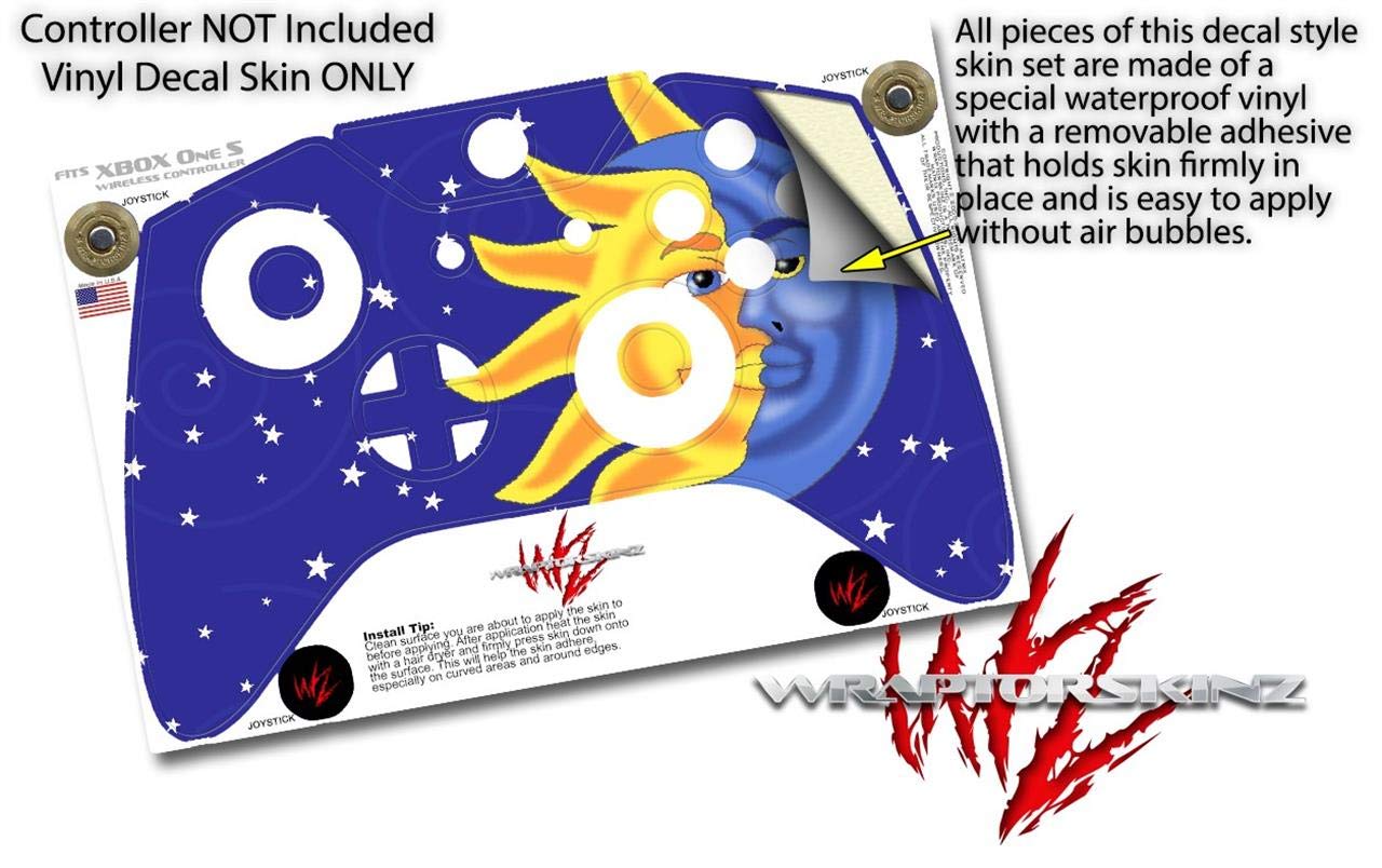 XBOX One S/X Controller Vinyl Skin Wrap - Moon Sun Design for Gaming