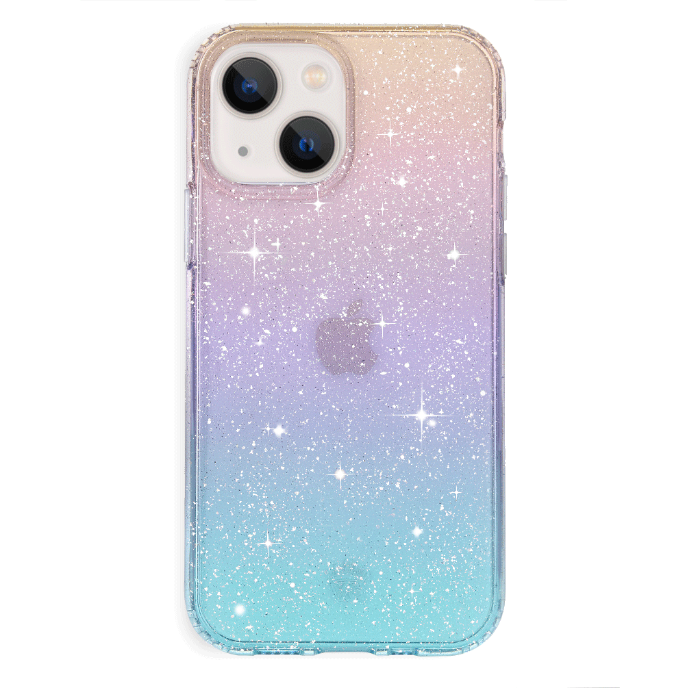 Ombre Stardust Glitter iPhone Case - Sparkling Protective Cover for iPhone 13/14/15 - Trendy Fashion Accessory for Women & Girls - Perfect for Parties, Daily Use & Gift Giving