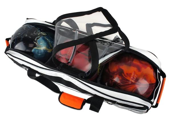 Genesis Bowling Sport 3 Ball Tote Roller Bag - Black | Durable Bowling Ball Carrier for League Play & Tournaments | Perfect for Pro & Amateur Bowlers