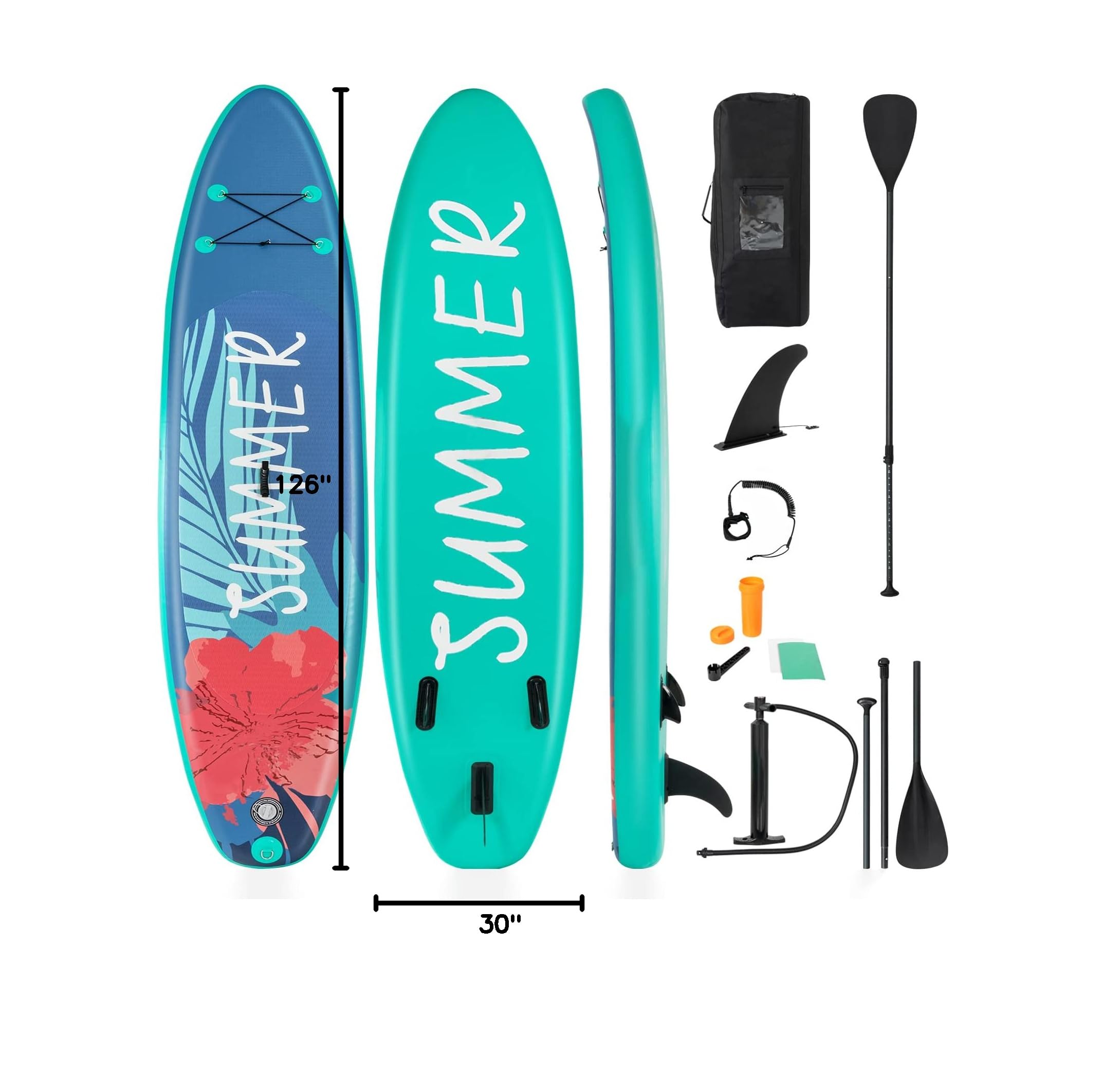 **SPORFIT 10.5'/11' Inflatable Stand Up Paddle Board - Ultra-Light Extra Wide SUP for Youth & Adults - Includes Premium SUP Accessories & Backpack - Perfect for Lakes, Rivers & Ocean Adventures**