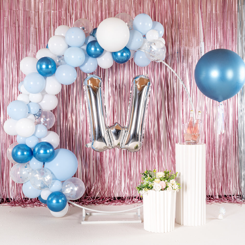 Balloonify Silver Mylar Letter W Balloon - 40 Inch Large Foil Alphabet Balloon - 1 Count Box - Perfect for Birthday Parties, Baby Showers & Wedding Decorations