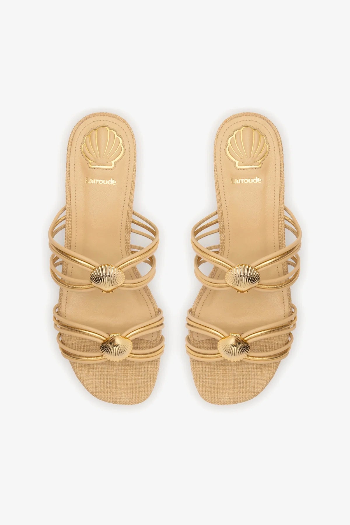 Shelly Flat Mule Sandals for Women - Beige Raffia Summer Slides - Comfortable House Shoes for Indoor/Outdoor Wear - Perfect for Beach, Pool, and Vacation