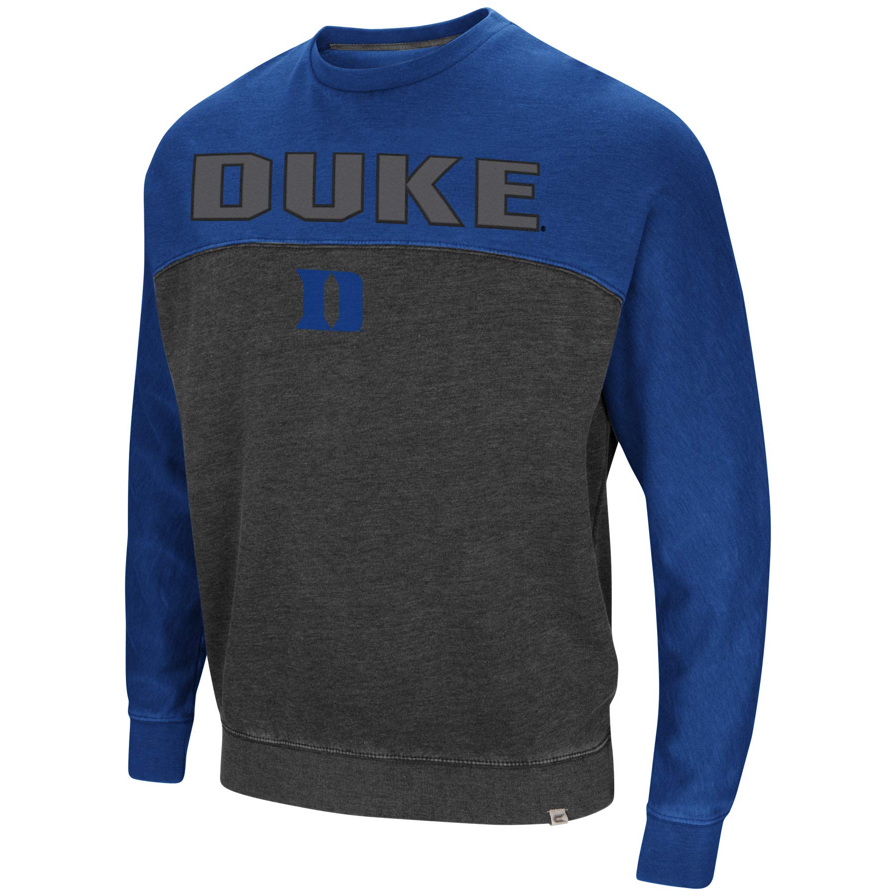 Colosseum Duke Blue Devils NCAA Men's Long Sleeve Fleece Crewneck Sweatshirt - Comfortable & Stylish for Game Day, Casual Wear & College Fan Apparel