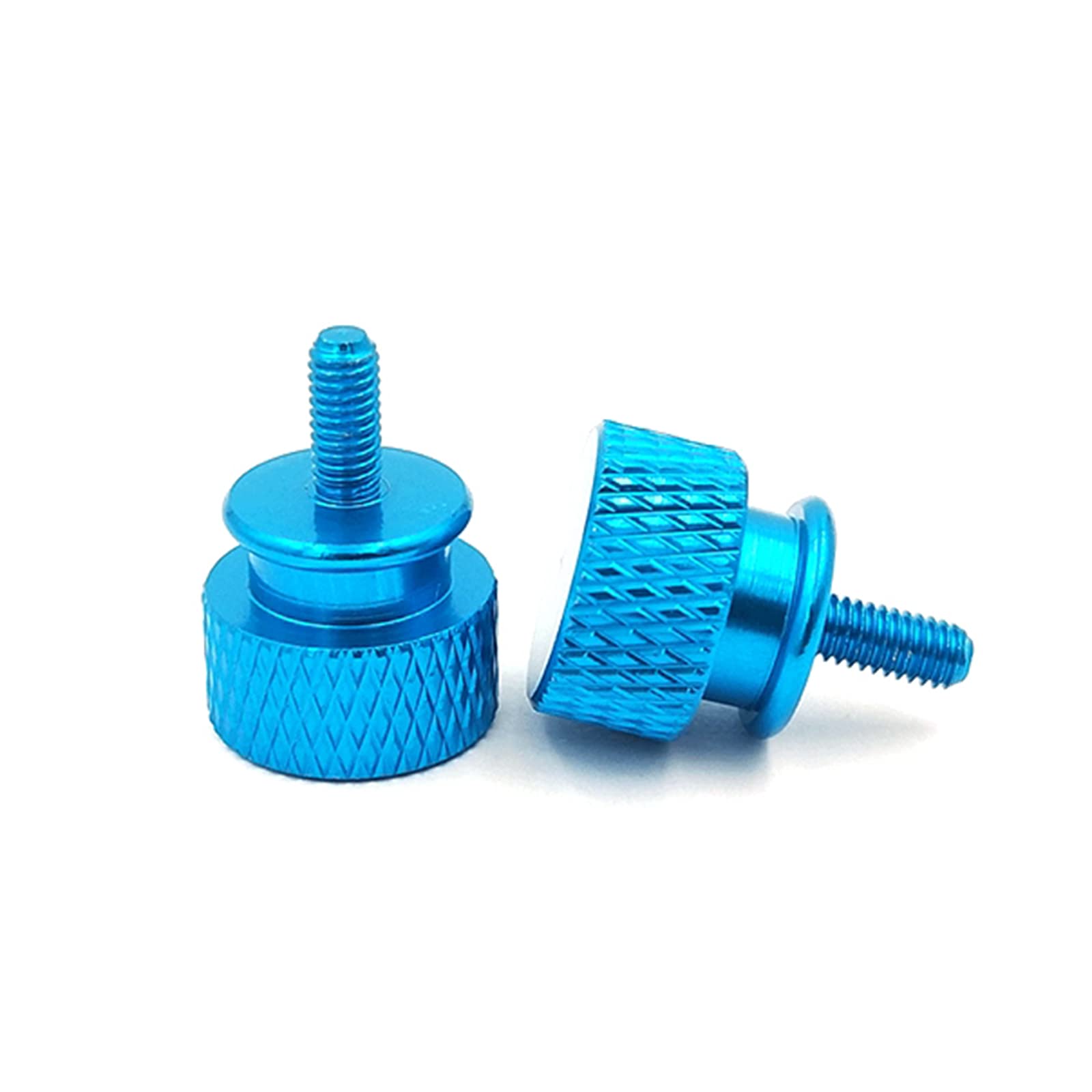 5pcs M5 Sky Blue Aluminum Alloy Thumb Screws for Computer Case - M5x8 Size, Easy-Grip Hand Screws for PC Builds & Hardware Upgrades (Perfect for DIY Computer Assembly & Case Modding)