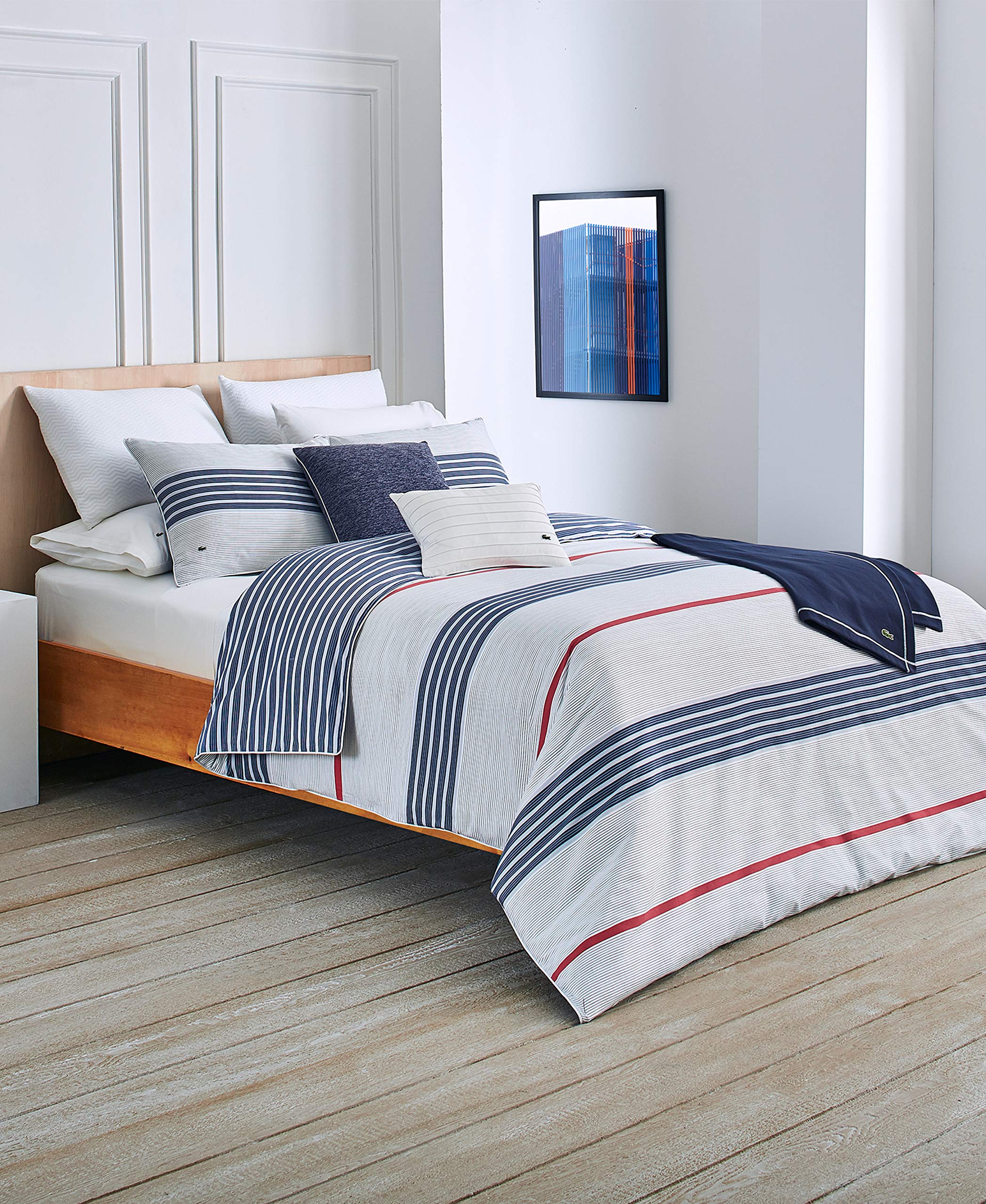 Lacoste Milady Comforter Set - Full/Queen Size Blue Luxury Bedding for Cozy Bedroom Decor | Perfect for Master Bedroom, Guest Room & Dorm