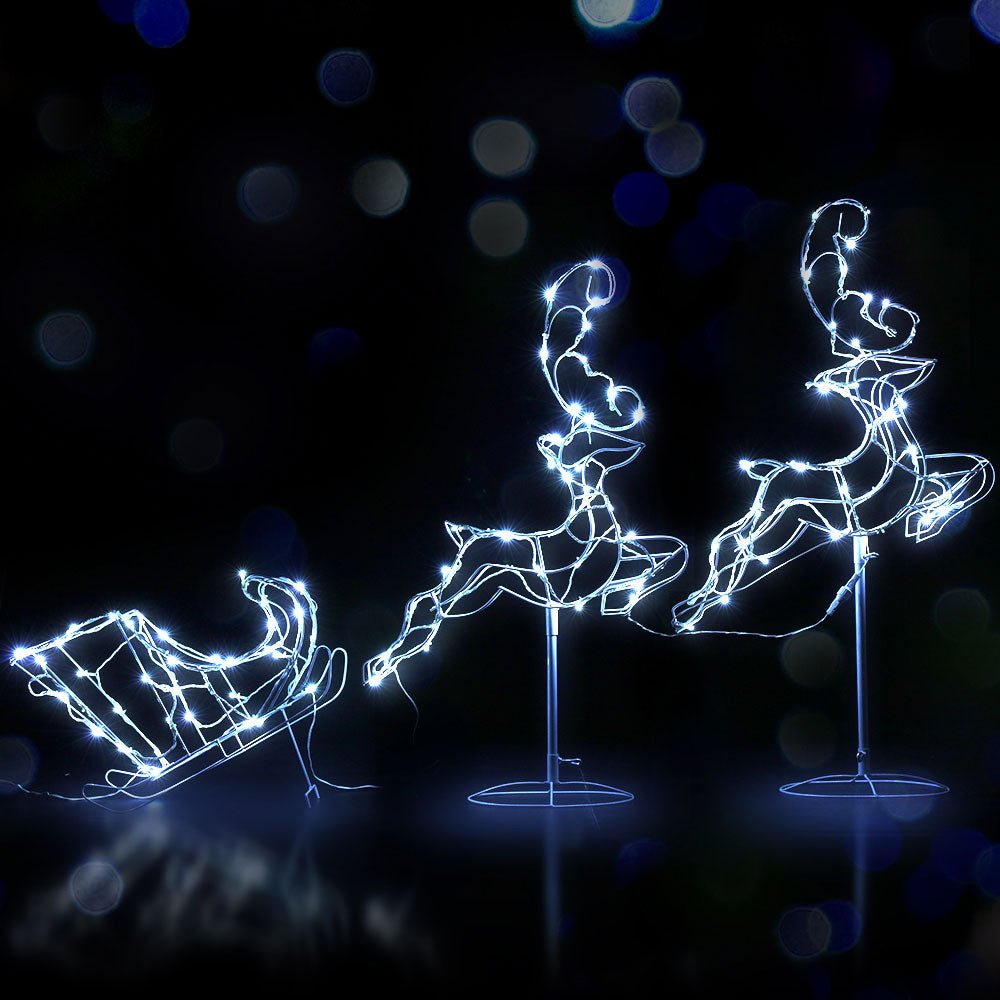 Waterproof LED Christmas Rope Lights with Reindeer Motif - Outdoor Holiday Decor for Trees, Fences & House Exteriors