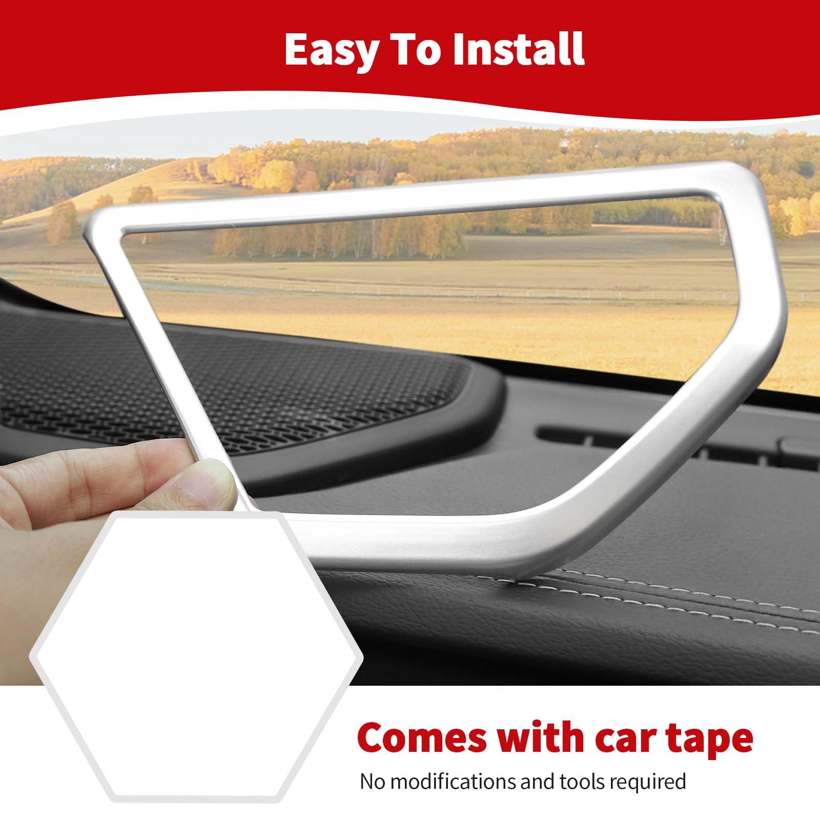 Jeep JL A Pillar Speaker Trim Cover - Silver Interior Accessories for Wrangler JL/JLU (2018+) & Gladiator JT (2020+) - 2pcs Set for Enhanced Audio & Stylish Upgrade | Perfect for Off-Road Adventures & Custom Car Modifications
