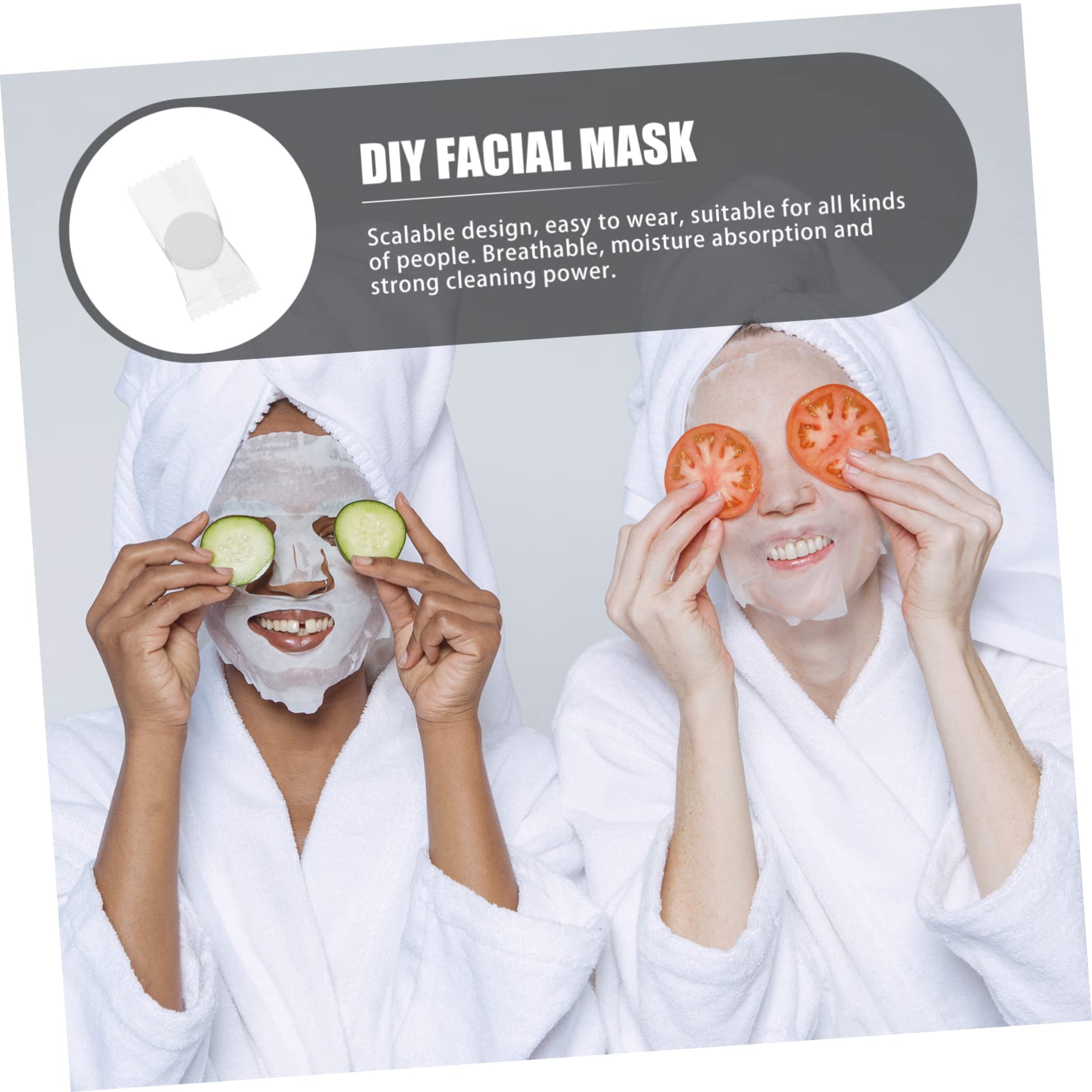 100-Pack Compressed Facial Towels - Travel-Friendly Skincare Face Masks & Washcloths - White Cotton for On-the-Go Cleansing, Camping, Gym & Emergency Kits