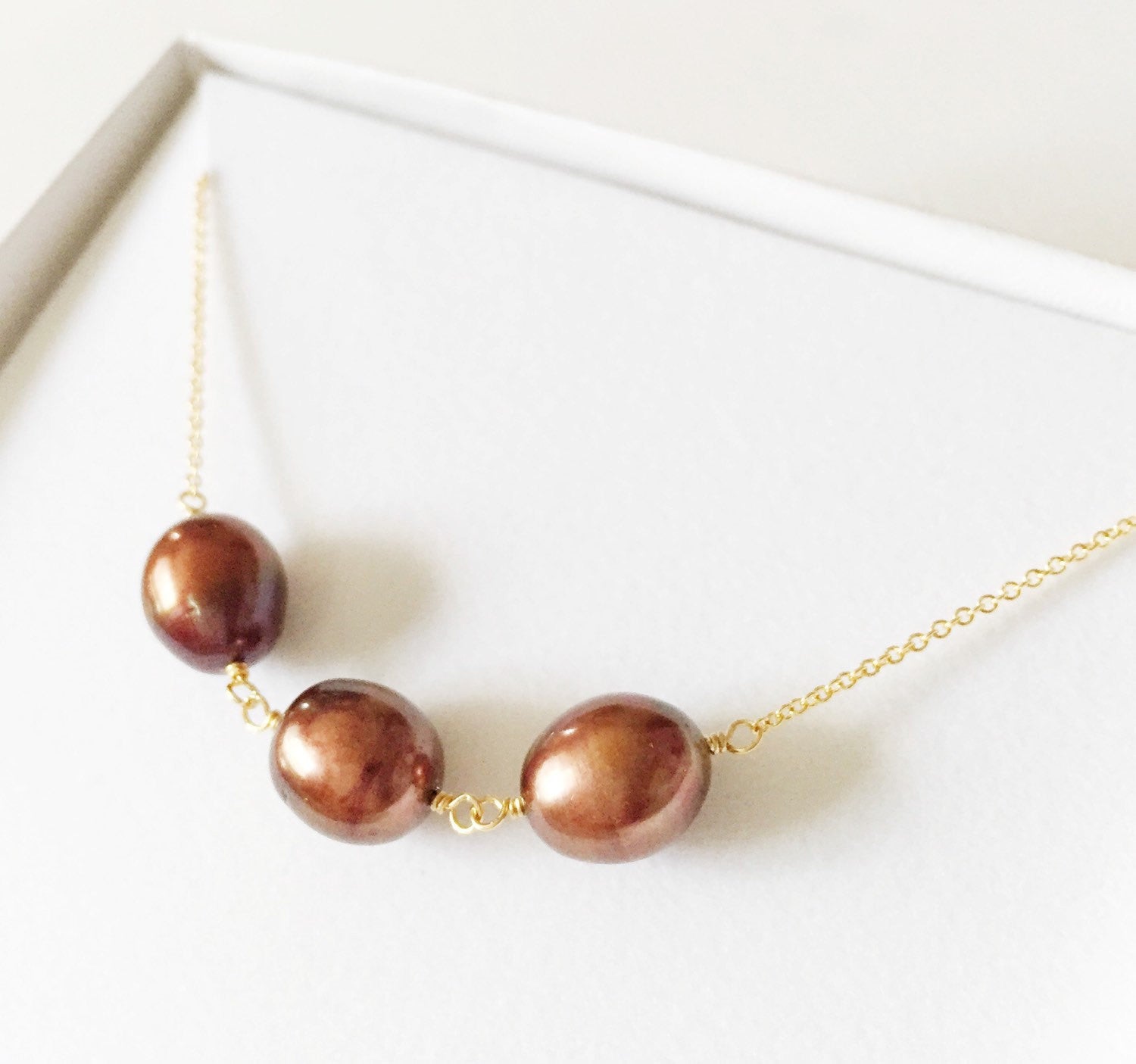 Maddi Chocolate Pearls Necklace (N168) - Elegant Pearl Jewelry for Women, Perfect for Weddings, Parties & Special Occasions