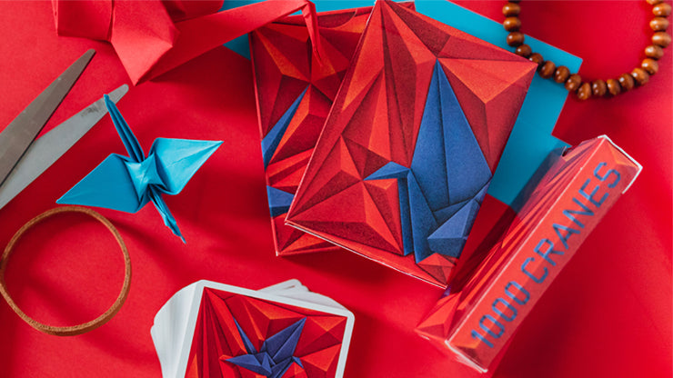 Premium 1000 Cranes Japanese-Inspired Playing Cards by Riffle Shuffle – Elegant Deck for Card Games, Magic Tricks & Collectors