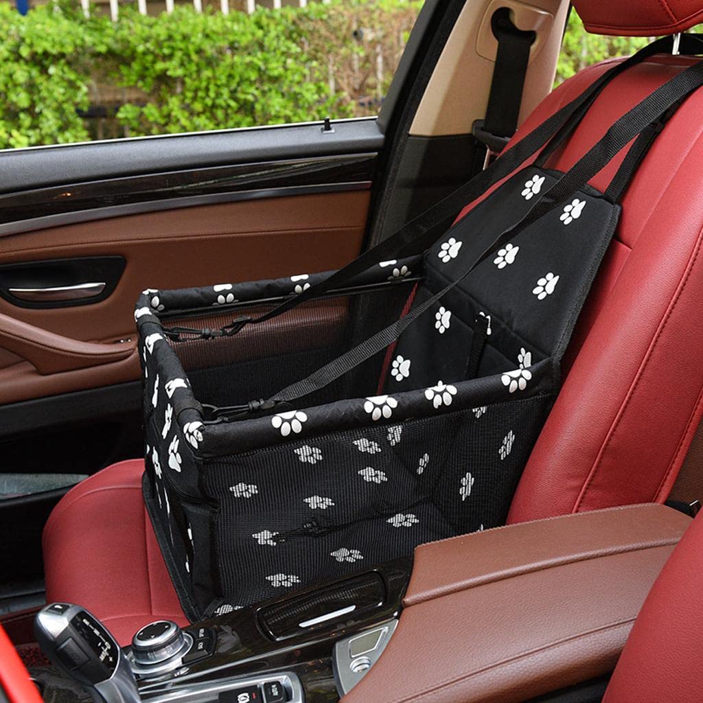 Enakshi Foldable Waterproof Pet Dog Booster Seat for Car Travel - Safe & Comfortable Puppy Car Seat Box in Black | Perfect for Road Trips, Vet Visits & Daily Commutes | Pet Supplies, Dog Carriers & Totes