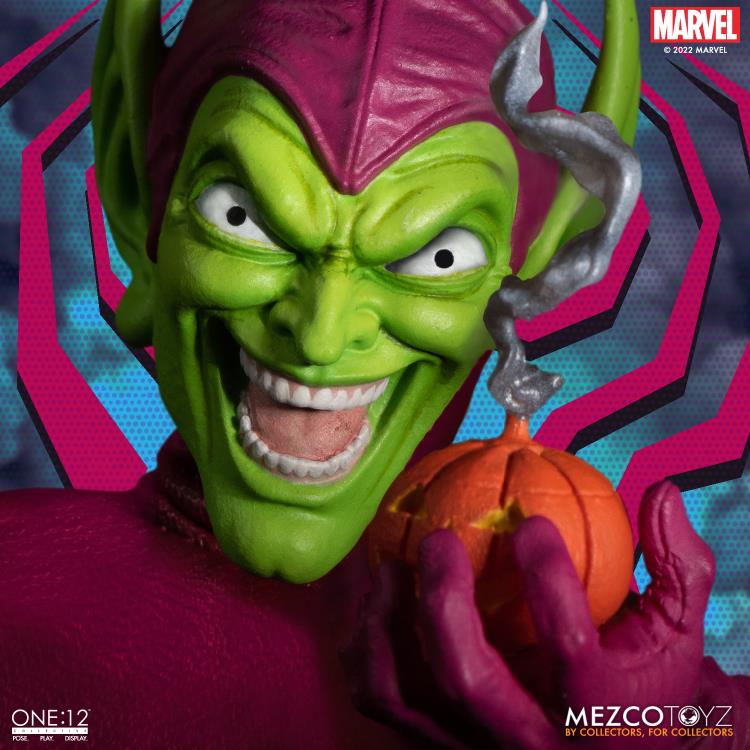 Mezco One:12 Collective Green Goblin Action Figure - Premium 6-Inch Marvel Collectible for Display & Role Play - Perfect for Comic Fans & Collectors