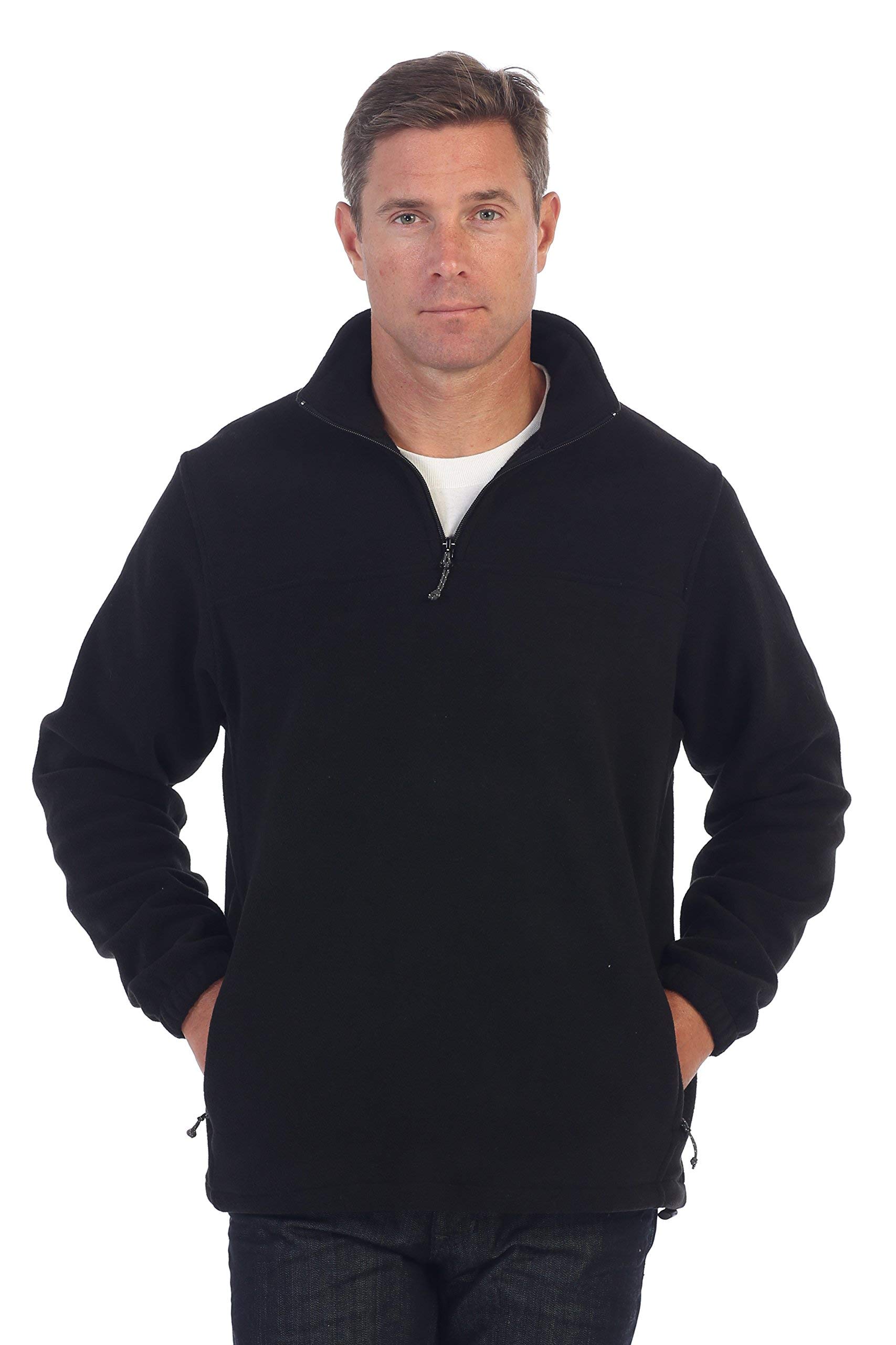 Gioberti Men's Half Zip Polar Fleece Jacket - Warm Winter Pullover for Outdoor Activities, Hiking & Casual Wear