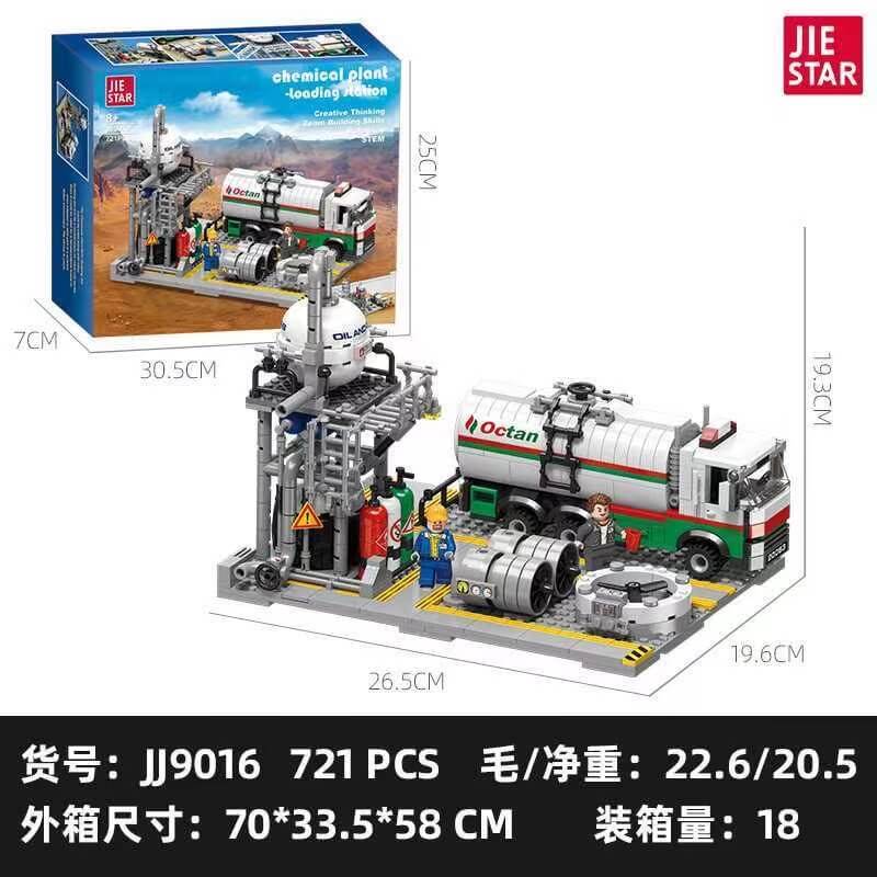 JIE STAR Chemical Plant Architectural Model Kit - High-Quality DIY Industrial Building Scale Model for Collectors & Hobbyists - Perfect for School Projects, Office Displays & Model Train Layouts