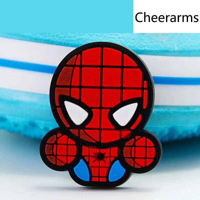 MINISO Marvel Superhero DIY Shoe Charms - Cartoon Character Accessories for Sandals & Clogs - Decorative Pins for Kids Gifts & Garden Fashion Accessories (Perfect for Birthday Presents & Cosplay Outfits)