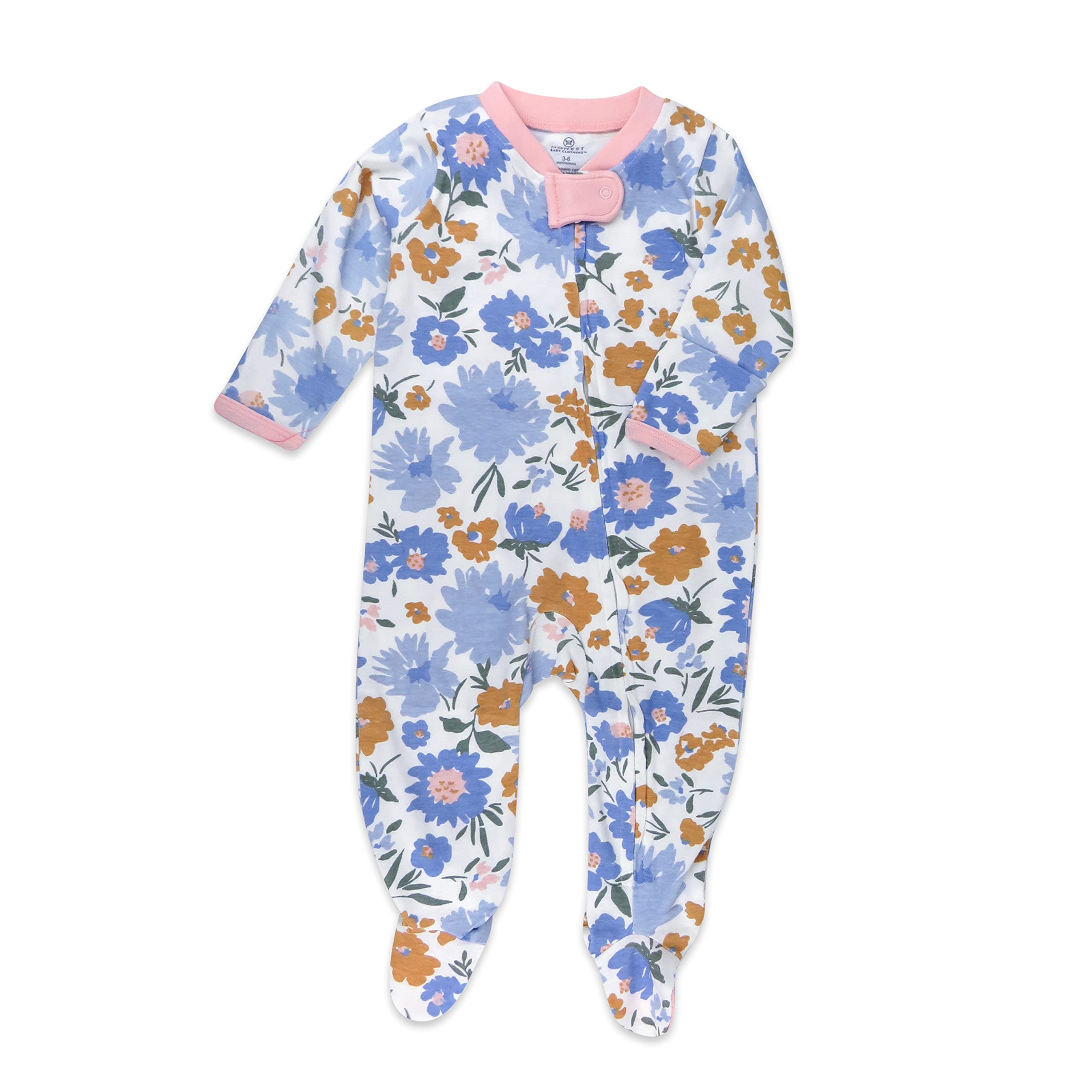 HonestBaby Organic Cotton Footed Sleep & Play Pajamas for Babies - Soft & Comfortable Baby Onesies for Newborns & Infants - Perfect for Nighttime Sleep, Playtime & Everyday Wear