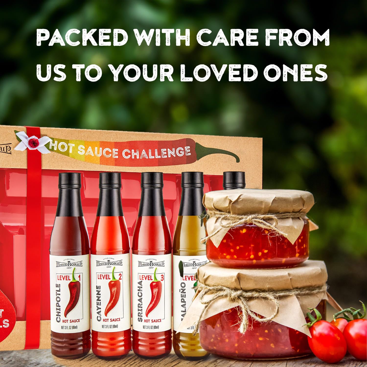 Spicy Hot Sauce Gift Set - 7 Bottles Variety Pack (3 fl. oz each) | Gluten Free Vegan Hot Sauces for Men, Women & Teens | Perfect for BBQ, Cooking, Gifts & Hot Sauce Lovers