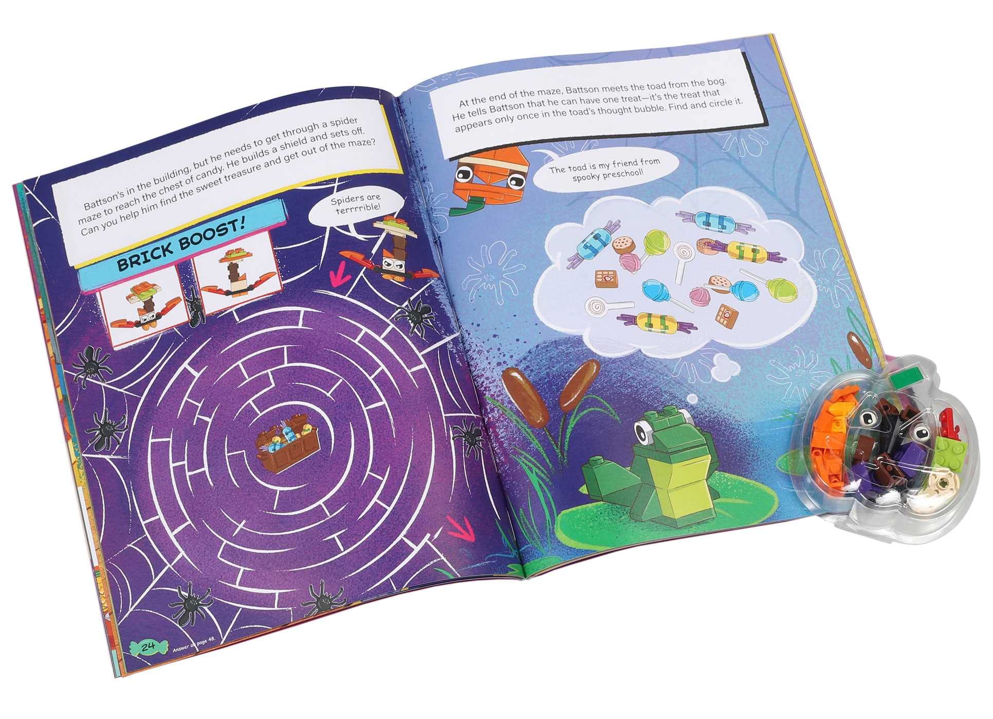 LEGO Halloween Activity Book with Minifigure - Build Spooky Fun for Kids | Creative Play, Party Favors & Holiday Gift Idea