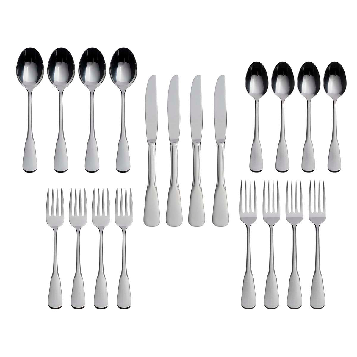 Colonial Boston 20-Piece Stainless Steel Flatware Set - Elegant Silverware for Dining, Wedding & Gift Giving - Perfect for Restaurants, Dinner Parties & Home Use