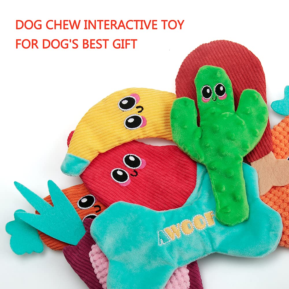 **Durable Crinkle Dog Toys for Aggressive Chewers - 8 Pack No-Stuffing Chew Toys for Small, Medium & Large Dogs - Tough, Interactive Teething Toys for Puppies & Large Breeds - Perfect for Indoor Play & Training**