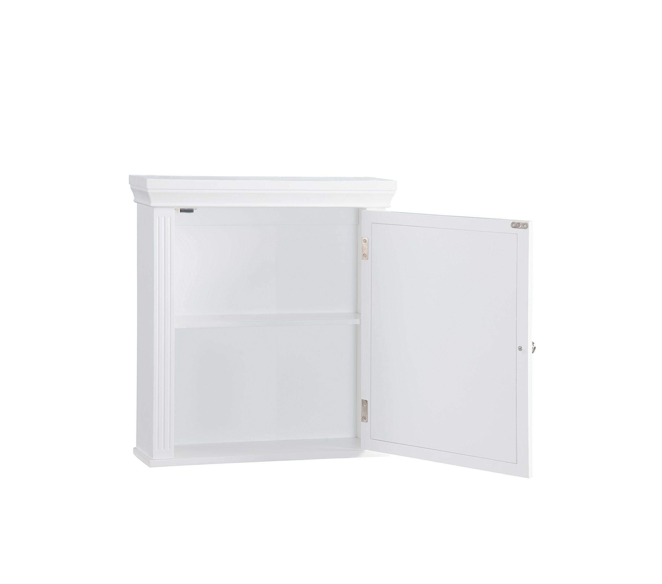 Teamson Home Stratford Wooden Mirrored Medicine Cabinet - White Bathroom Storage with Adjustable Shelves | Perfect for Small Bathrooms, Powder Rooms & Vanity Organization