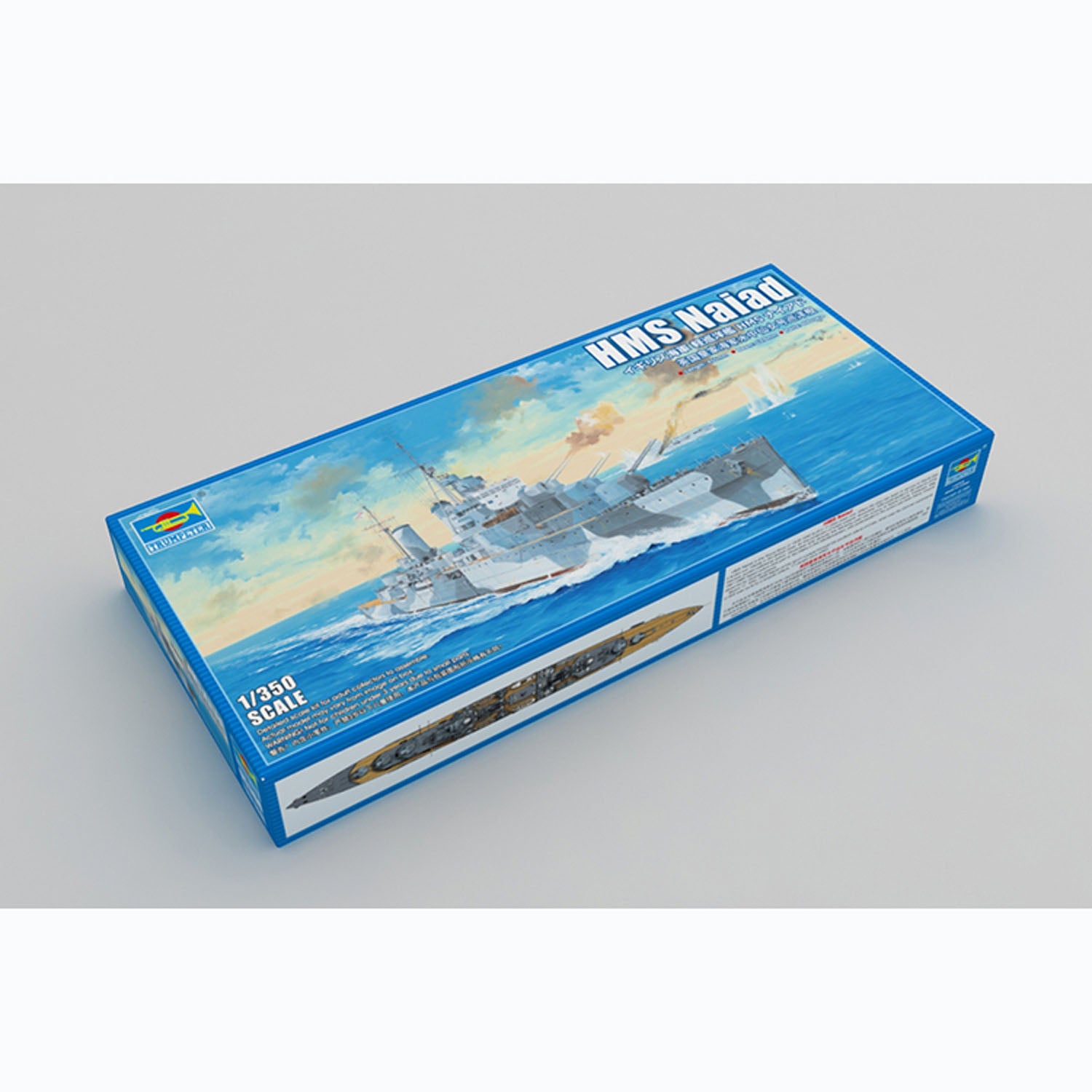 Trumpeter 1/350 Scale HMS Naiad Royal Navy Cruiser Plastic Model Kit - US Stock | DIY Military Ship Building for Collectors & History Enthusiasts | Perfect for Display, Gifts & Wargaming Scenarios