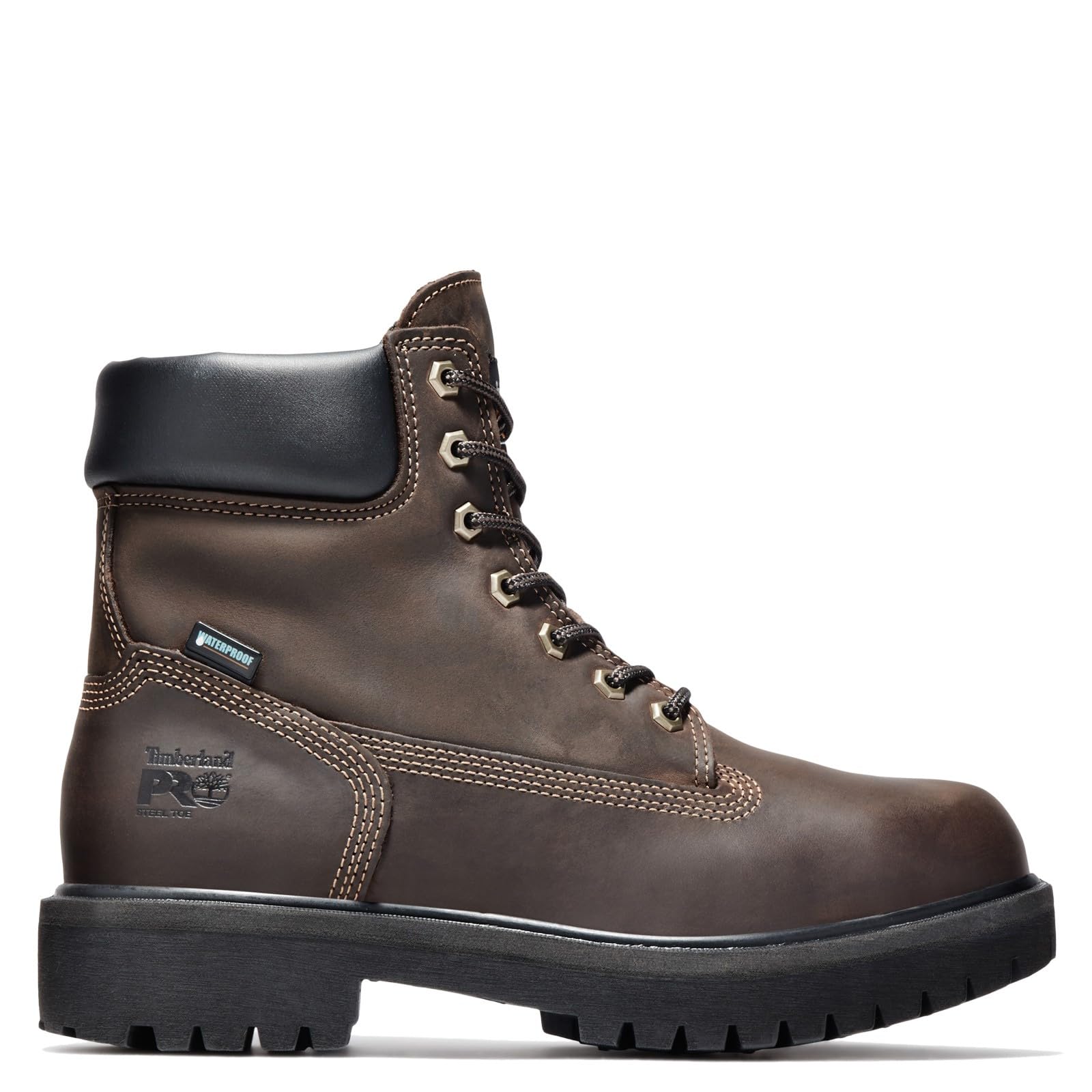 Timberland PRO Men's 6-Inch Steel Toe Waterproof Work Boots - Insulated, Slip Resistant for Construction & Outdoor Jobs - Ideal for Winter, Hiking & Heavy Duty Work