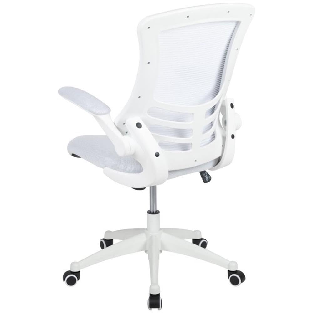 UrbanPro Contemporary Mid Back Mesh Office Swivel Chair - Ergonomic Desk Chair with Lumbar Support, Adjustable Height & Tilt, White - Perfect for Home Office, Gaming & Workspace