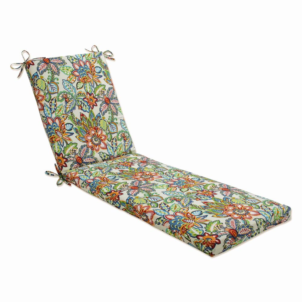 Pillow Perfect Bright Floral Indoor/Outdoor Chaise Lounge Cushion - 80