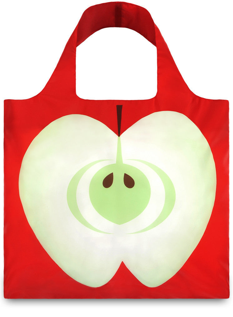 LOQI Tote Bag FRUTTI Collection - Reusable Shopping Bag with Vibrant Fruit Print - Perfect for Groceries, Beach, Travel & Everyday Use