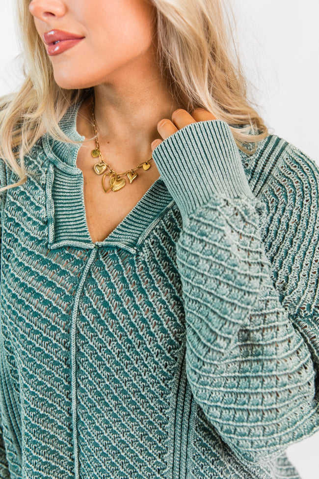 Olive Acid Wash Sweater - Soft Vintage Pullover for Women & Men | Perfect for Fall Layering & Casual Outfits