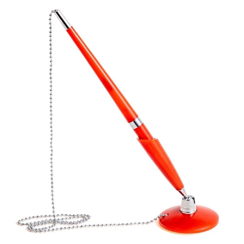 QMQJIA Adhesive Desk Pen with Chain - High Quality Ballpoint Pen for Signing Documents, Front Desk & Office Use - Perfect for Reception Areas, Banks, and Business Signatures