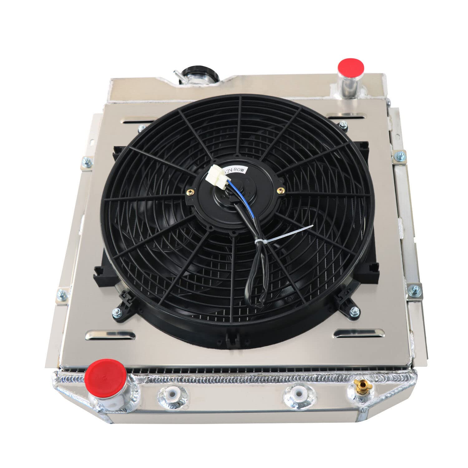High-Performance ReadyCool 3-Row Aluminum Radiator Fan Shroud for 1960-1966 Ford Ranchero, 1964-1966 Mustang, 1960-1965 Falcon & 1961-1965 Mercury Comet - 5.0L V8 Engine Swap - Perfect for Cooling Upgrades & Hot Rod Builds