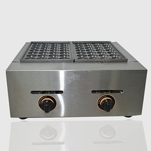 FY-56R Commercial Gas Takoyaki Maker & Fish Ball Grill Machine - Perfect for Japanese Street Food, Snack Shops, and Home Cooking