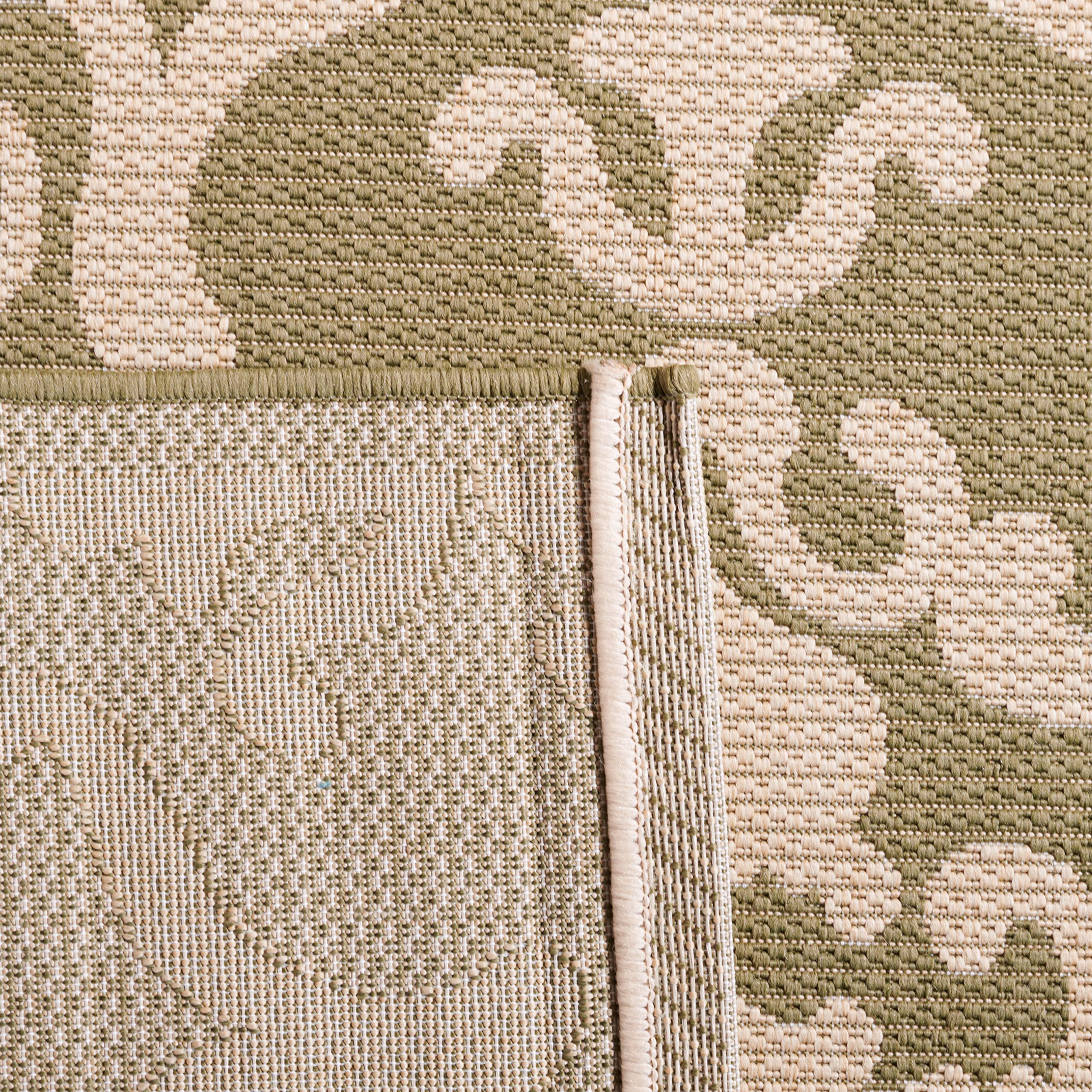 SAFAVIEH Courtyard Collection 9' x 12' Olive & Natural Indoor Outdoor Area Rug - Non-Shedding, Washable, Easy Care - Perfect for Patio, Backyard, Mudroom, Living Room & Bedroom (CY2663-1E06)