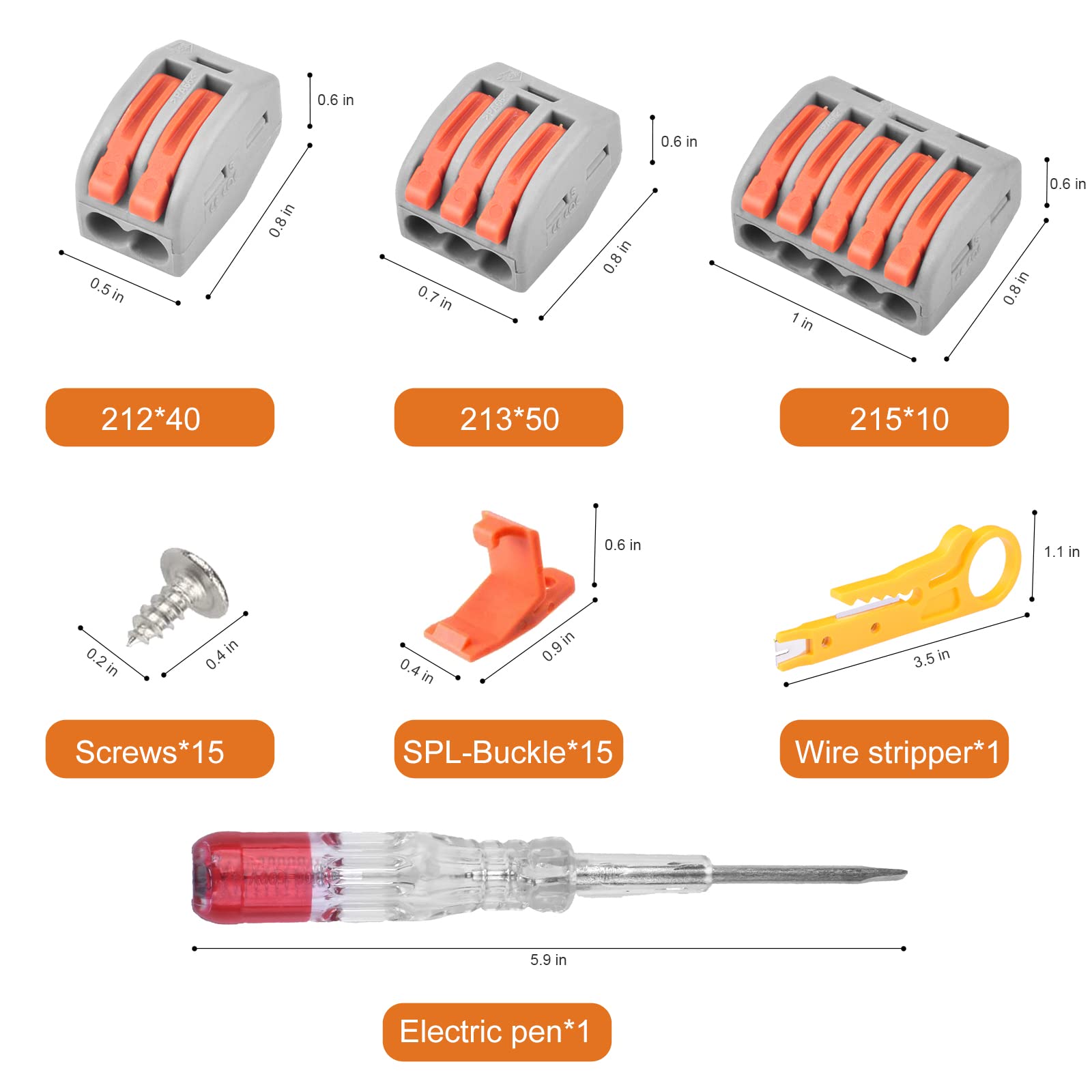 Lever Wire Nut Connectors - Compact Electrical Connectors Kit for Quick Terminal Block Splicing | Universal Soft & Hard Wire Connection | Ideal for Home Wiring, DIY Projects & Electrical Repairs