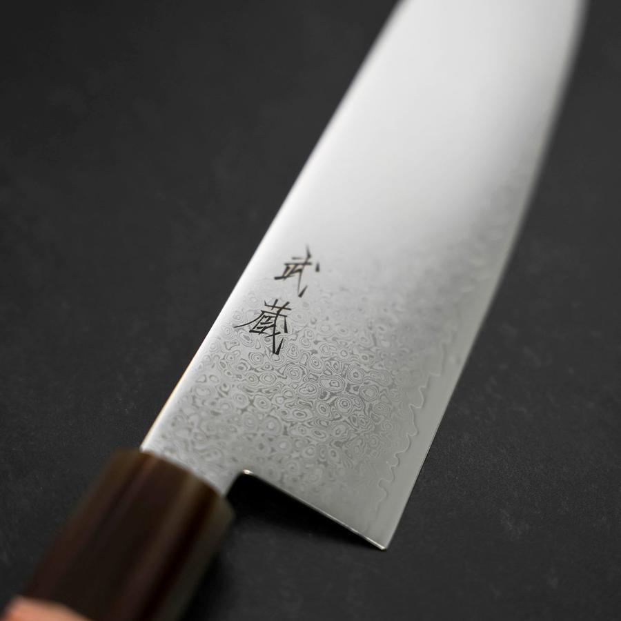 Premium Santoku Knife 180mm - VG-10 Damascus Steel Blade with Buffalo & Light Pink Maple Handle - Perfect for Slicing, Dicing & Chopping Vegetables, Meat & Fish - Ideal for Home Chefs & Professional Kitchens