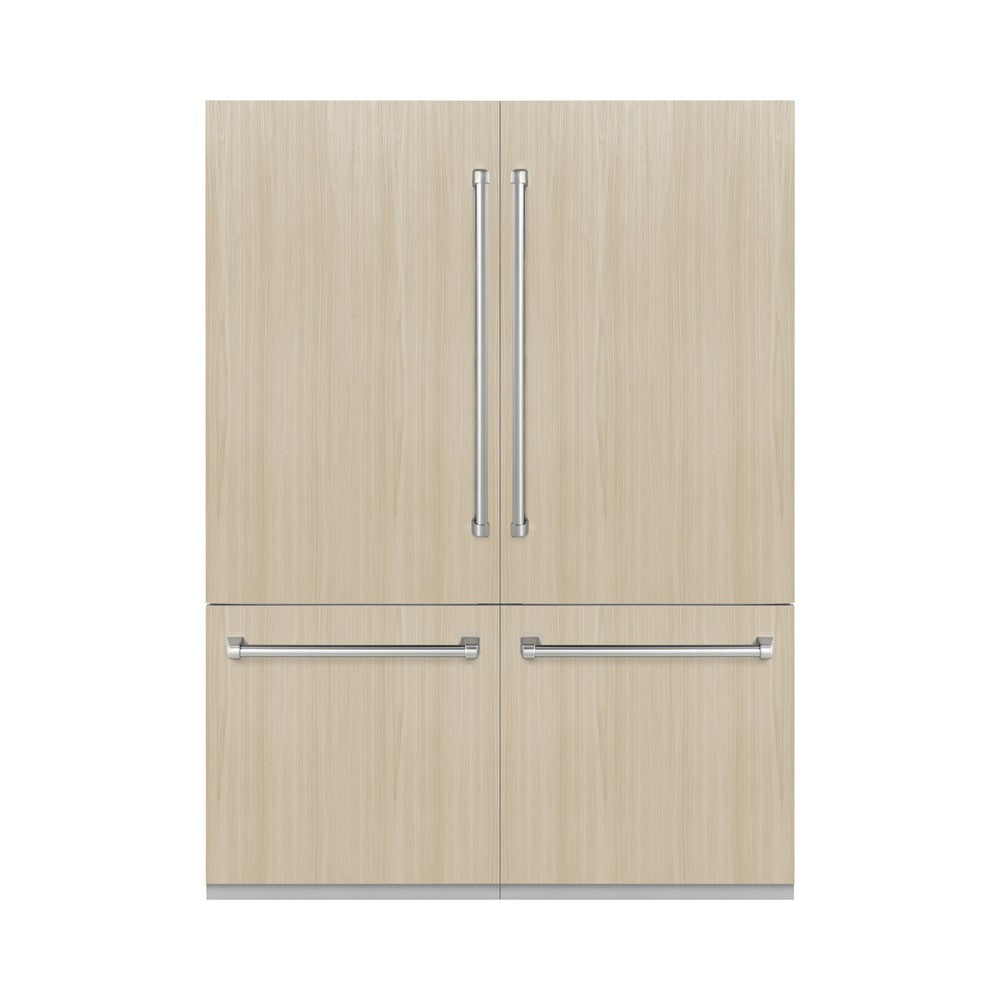 ZLINE 60 Inch 32.2 Cu Ft Panel Ready French Door Built-In Bottom Freezer Refrigerator with Water Dispenser & Ice Maker (RBIV 60) - Perfect for Modern Kitchens & Open Concept Homes
