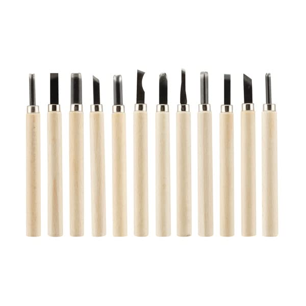 12-Piece Wood and Linoleum Cutting Tool Set - Precision Crafting & DIY Projects for Woodworking and Flooring