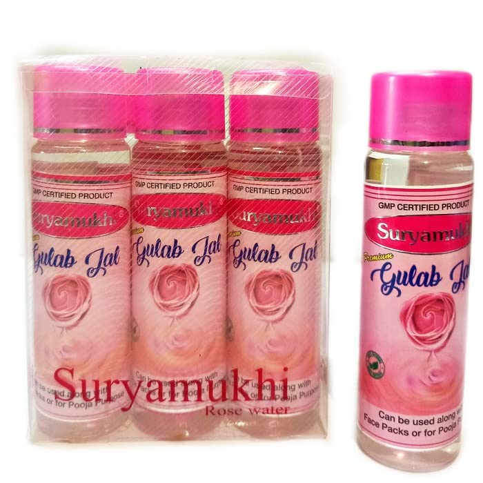 **Suryamukhi Pure Rose Water Spray – 720ml (6-Pack) | Natural Face Toner & Hydrating Mist for Skin Care | Cooking & Baking Ingredient | Floral Aromatherapy & DIY Beauty**    *(Use for refreshing facial mist, soothing sunburn, enhancing desserts, or as a natural perfume!)*
