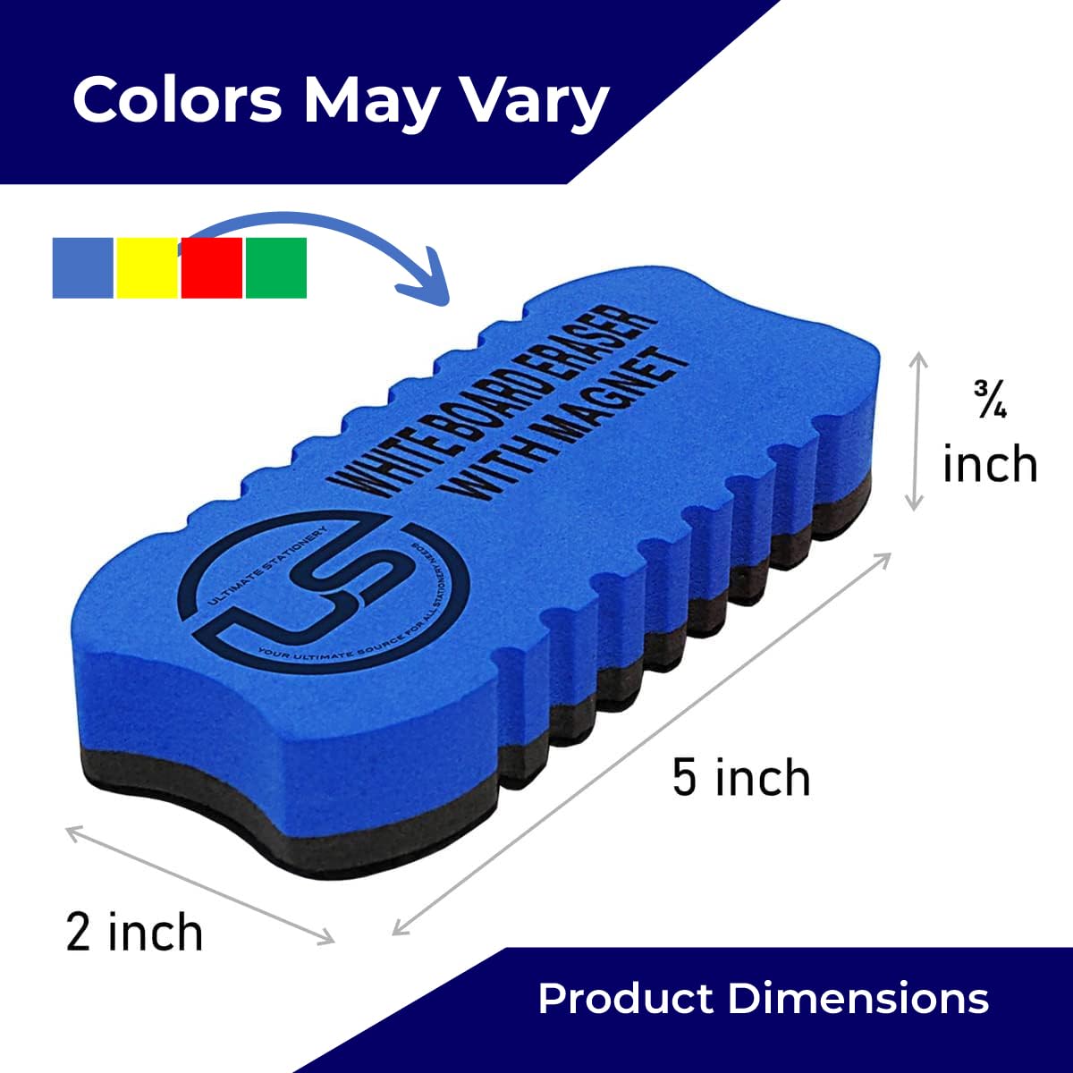 8 Pack Magnetic Dry Erase Erasers for Whiteboard, Chalkboard & Glass - Perfect for Classrooms, Offices & Home Use