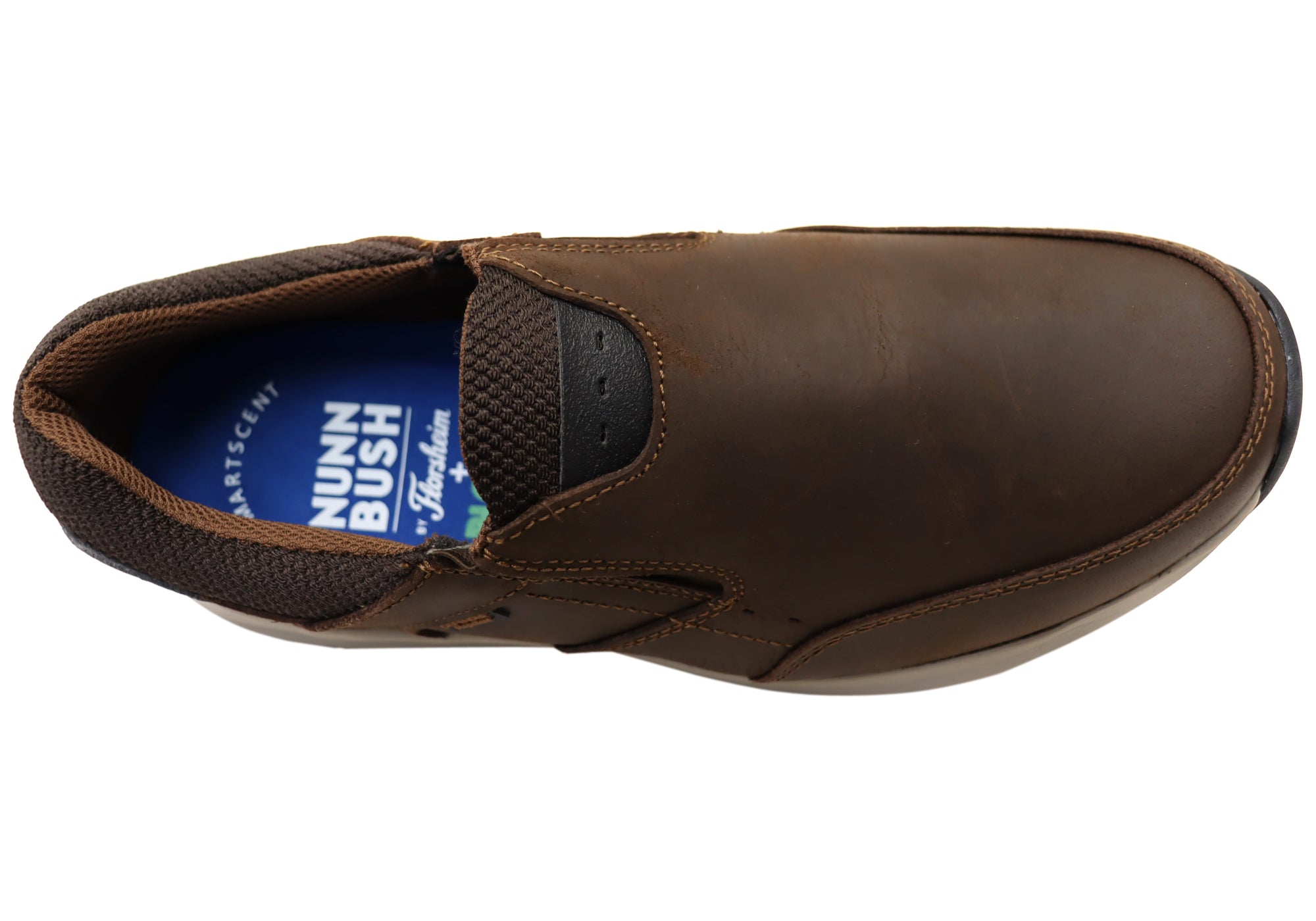 Nunn Bush by Florsheim Men's Excursion Slip-On EE Extra Wide Leather Shoes - Comfortable Casual & Work Shoes for Wide Feet