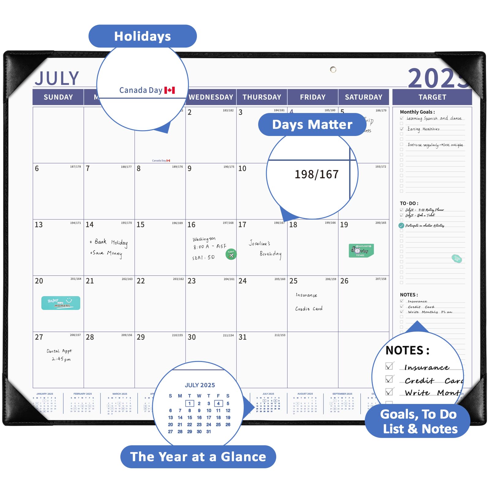 2025-2026 18-Month Large Desk Calendar Planner (Jan 2025-Jun 2026) - 22