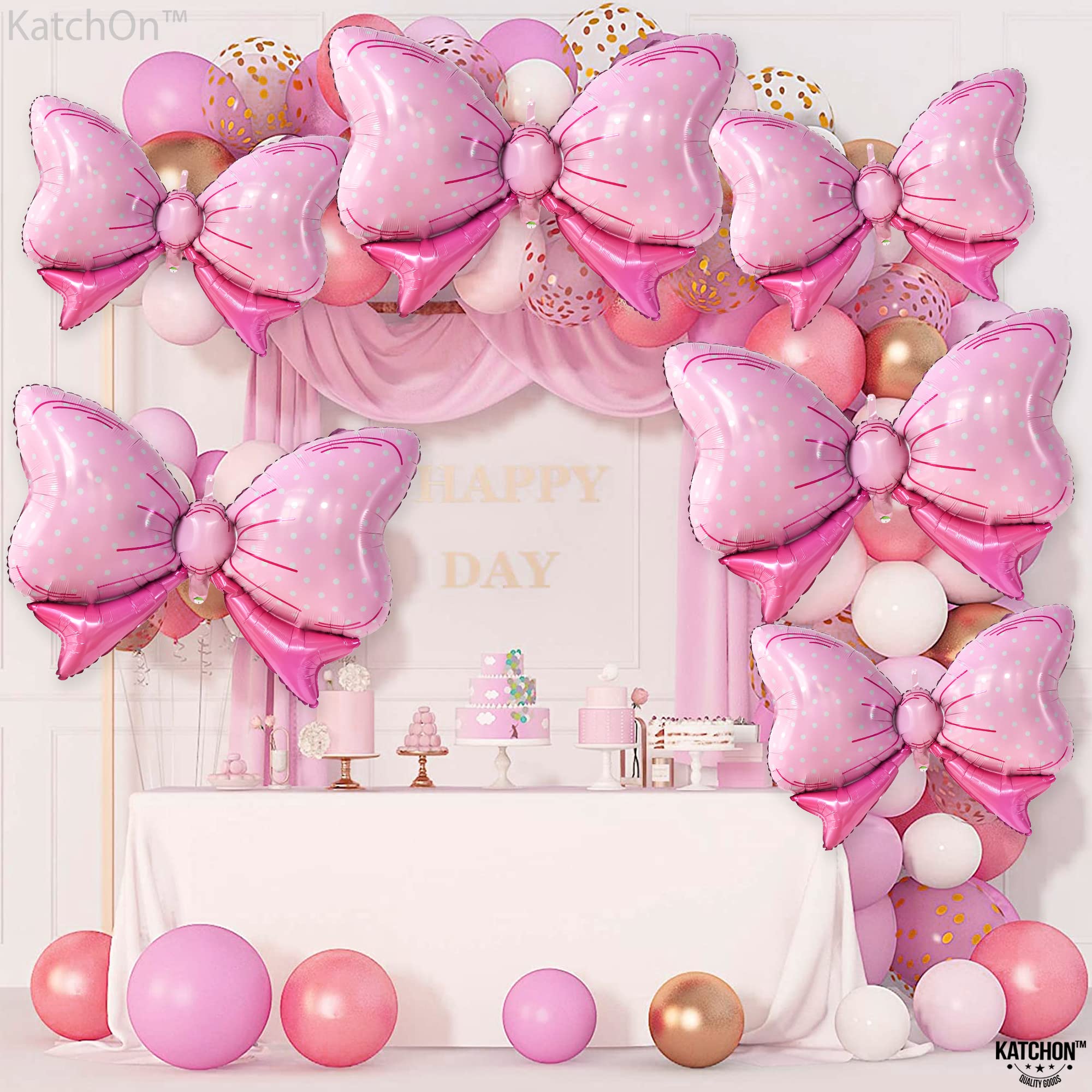 18-Pack Gender Reveal Party Decorations Set - 35 Inch Pink Foil Bow Balloons & 18 Inch Basketball Themed Decor for Baby Showers, Sports Birthday Parties | Perfect for Basketball Theme Celebrations, Baby Gender Reveals & Balloon Backdrops