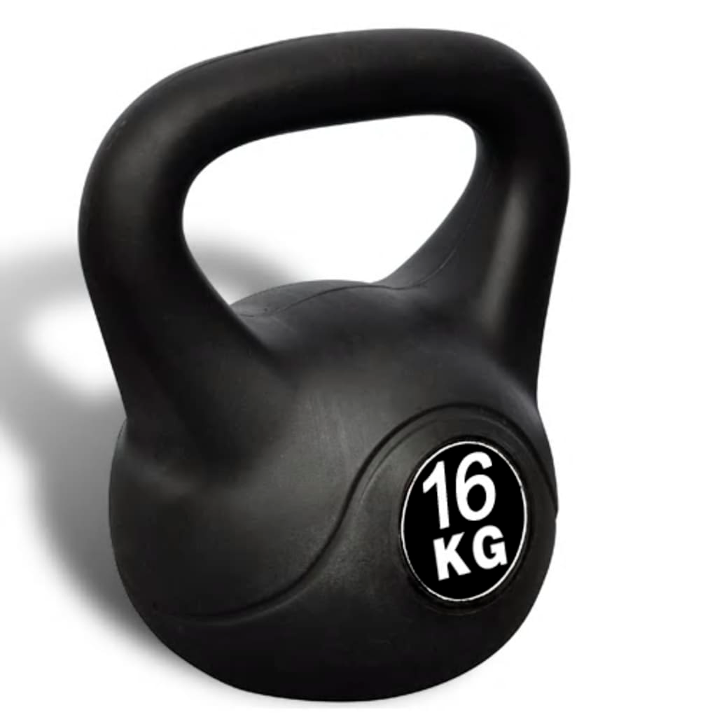 VidaXL 16 kg Cast Iron Kettlebell for Strength Training, Weightlifting & Home Gym Workouts - Perfect for CrossFit, HIIT & Functional Fitness