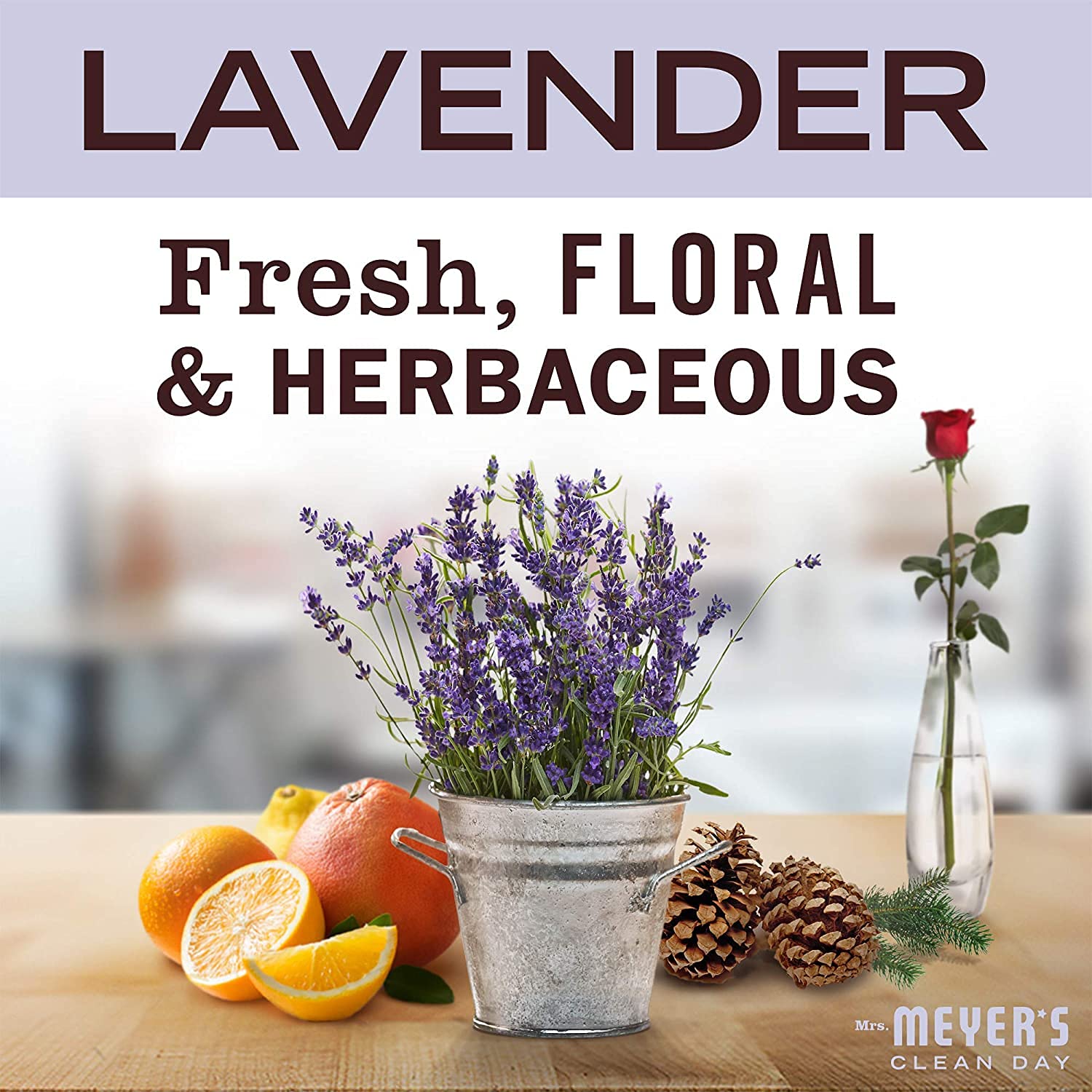 Mrs. Meyer's Clean Day Hand Soap Refill Variety Pack - 2 Count (Lemon Verbena & Lavender) | Eco-Friendly Liquid Soap for Kitchen, Bathroom & Office | Plant-Derived Cleaning Solution for Hands & Home