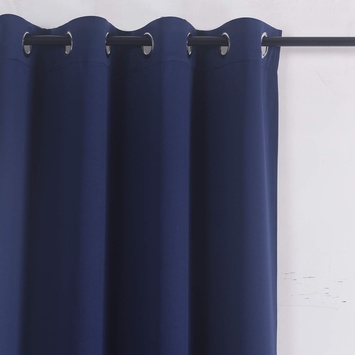 Blackout Curtains Set - 52x63 Inch Thermal Insulated Drapes with Grommets for Bedroom Windows (2 Panels, Navy Blue) - Perfect for Light Blocking, Noise Reduction & Energy Efficiency in Home, Office & Nursery