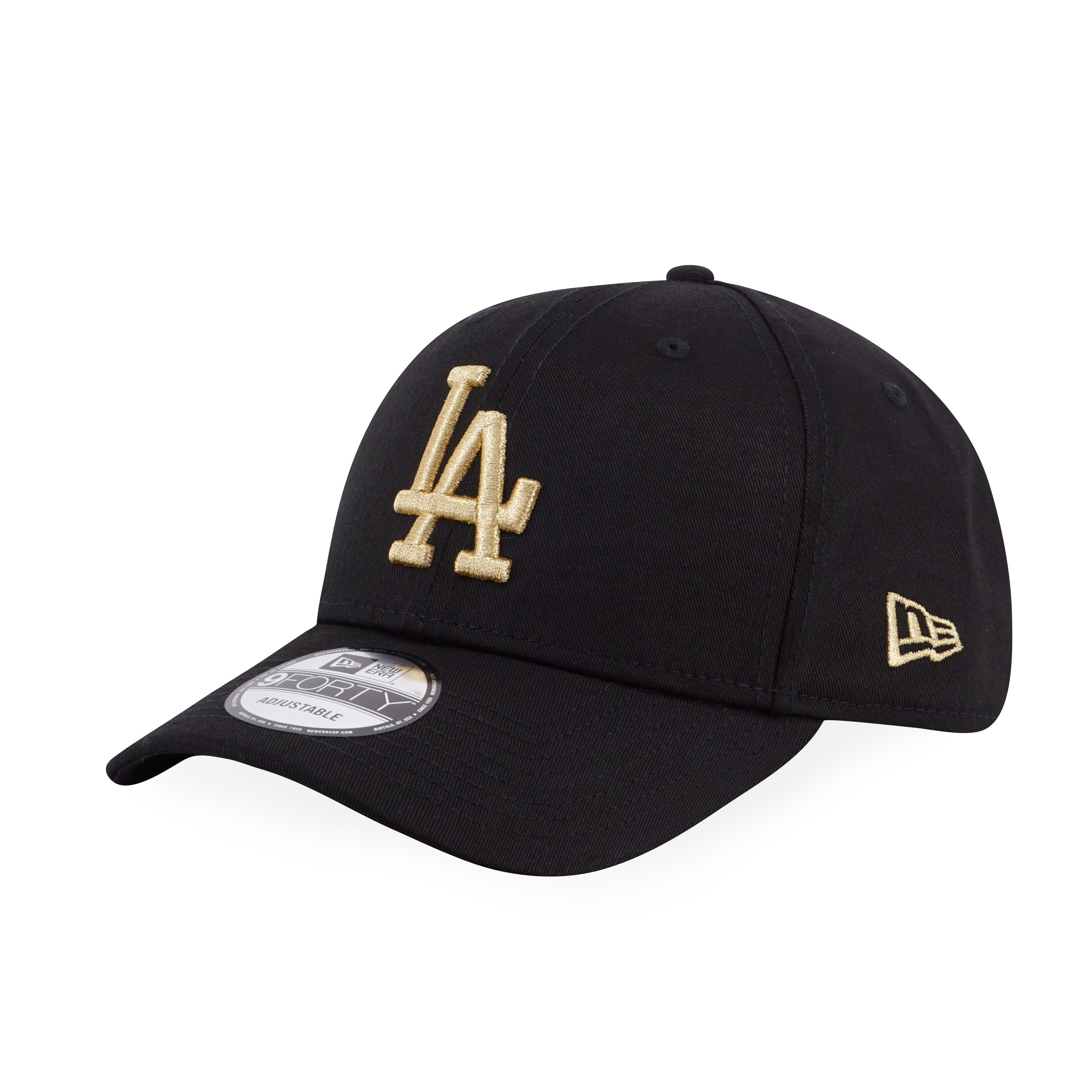 Los Angeles Dodgers Black 9FORTY Adjustable Snapback Hat - Official MLB Baseball Cap for Men & Women - Perfect for Games, Fan Gear & Streetwear Fashion